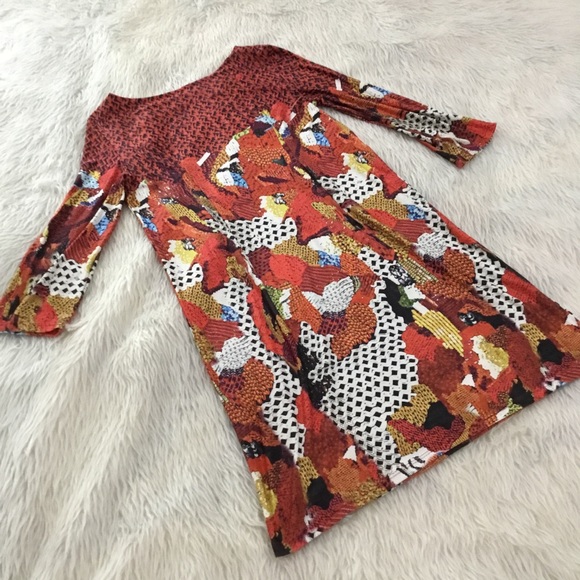 Isle Geometric orange dress - Picture 4 of 4